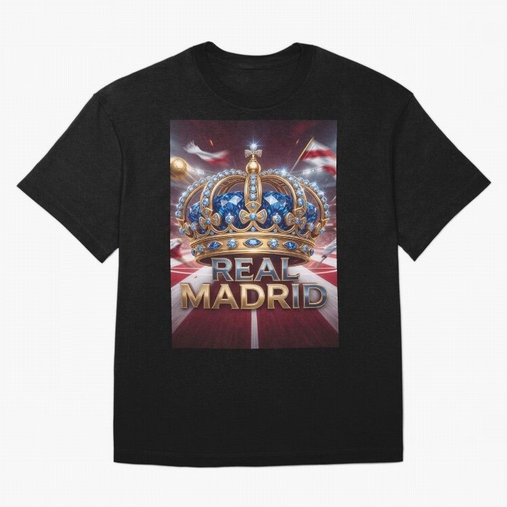 The Diamond of Real Madrid Oversized T-Shirt Celebrate Football Heritage in FIFA World Cup 2026 USA Canada Mexico Inspired by CR7 and Messi, France Energy, Game Day Rituals, Football Legends, Country Pride and the Road to the Final; Perfect for