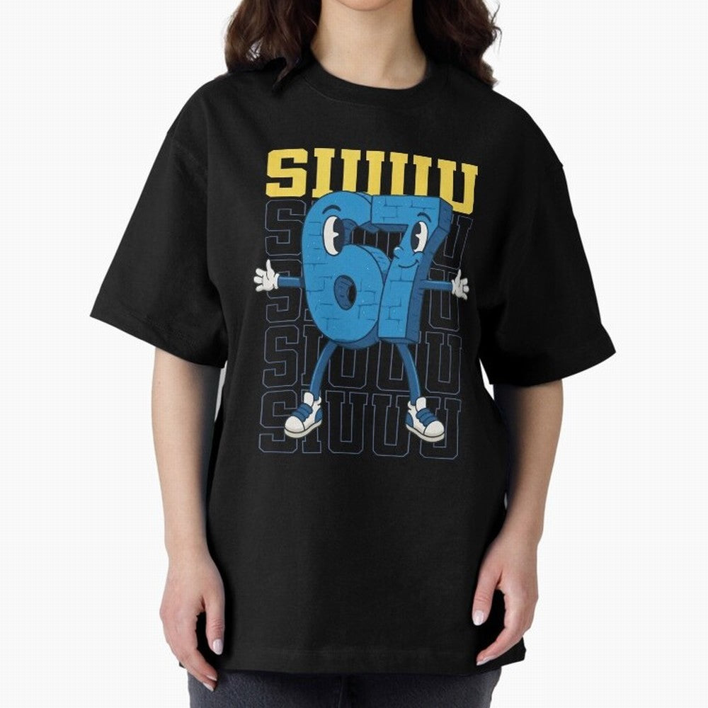 Funny Siuuu 67 Six Seven Soccer Shirt Oversized T-Shirt Show Match Day Excitement for Match Day Hype around FIFA World Cup 2026 USA Canada Mexico, Messi, CR7 and Mbappe, Netherlands, Fan Favorite Moments, National Team Passion, Big Match Drama and