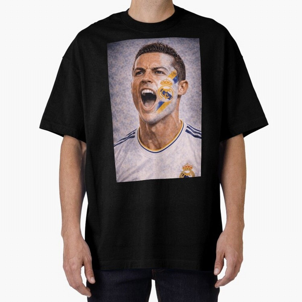 Cristiano Ronaldo ¡ª A Fan Portrait in Motion Oversized T-Shirt Show Your Love for Global Football Passion for FIFA World Cup 2026 Group Stage, Made for Cristiano Ronaldo, France and Portugal, Soccer Culture, Superstar Moments, National Team Dreams