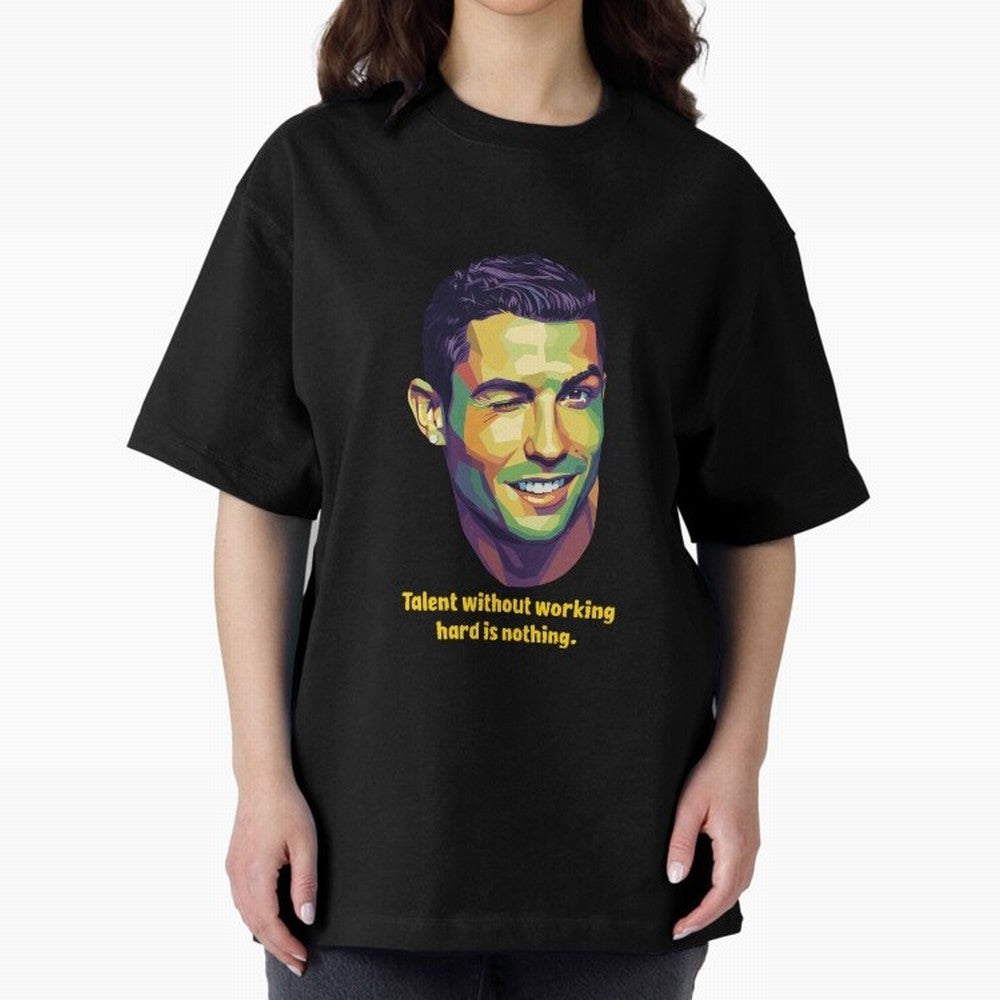 Cristiano Ronaldo Quotes Oversized T-Shirt Bring Bold Fan Energy to FIFA World Cup 2026 Group Stage for Fans of Neymar, Haaland and Cristiano Ronaldo and Portugal, Bringing Game Day Rituals, Football Legends, Country Pride and the Road to the