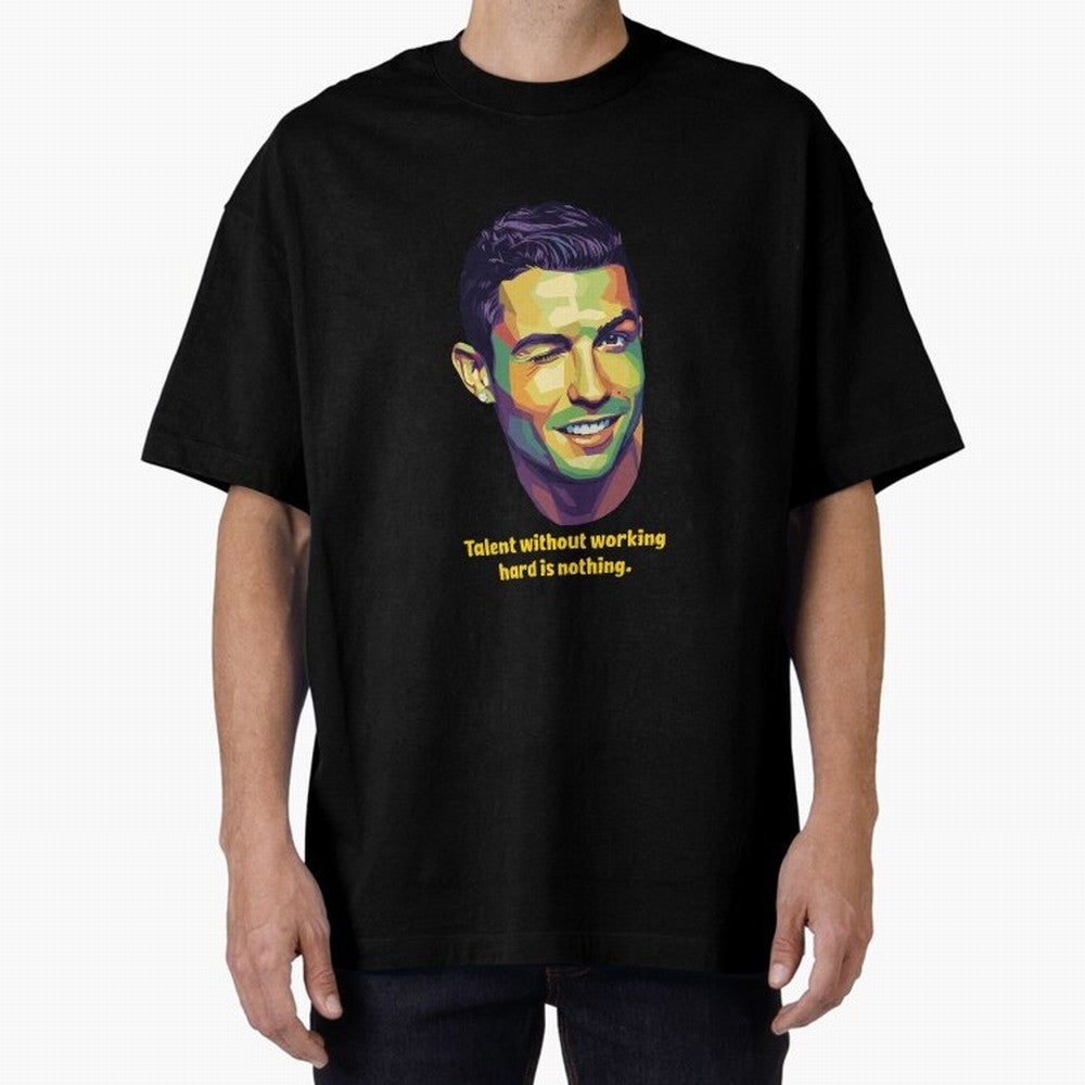 Cristiano Ronaldo Quotes Oversized T-Shirt Bring Bold Fan Energy to FIFA World Cup 2026 Group Stage for Fans of Neymar, Haaland and Cristiano Ronaldo and Portugal, Bringing Game Day Rituals, Football Legends, Country Pride and the Road to the