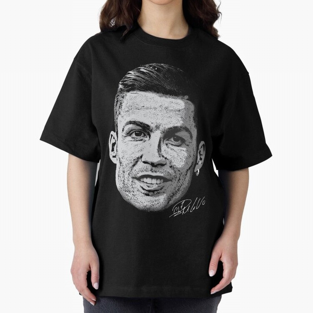 Cristiano Ronaldo Signed Oversized T-Shirt Back the Journey through Global Football Passion for FIFA World Cup 2026, Inspired by Messi, Neymar and Mbappe, Portugal, Sports Nostalgia, International Competition, Famous Players and Unforgettable