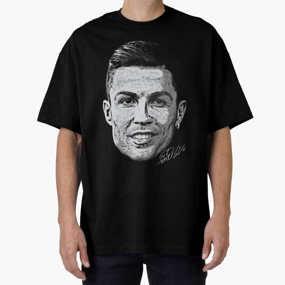 Cristiano Ronaldo Signed Oversized T-Shirt Back the Journey through Global Football Passion for FIFA World Cup 2026, Inspired by Messi, Neymar and Mbappe, Portugal, Sports Nostalgia, International Competition, Famous Players and Unforgettable