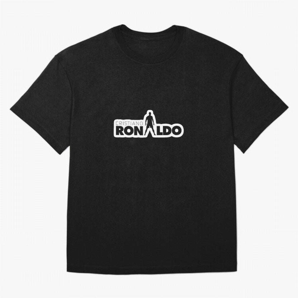 Cristiano Ronaldo Silhouette Typography Design Oversized T-Shirt Bring Trophy Dreams to the FIFA World Cup 2026 USA Canada Mexico Journey through Haaland and Mbappe Highlights, Portugal, Spain and Germany Pride, Tournament Hype, Historic Matchups,