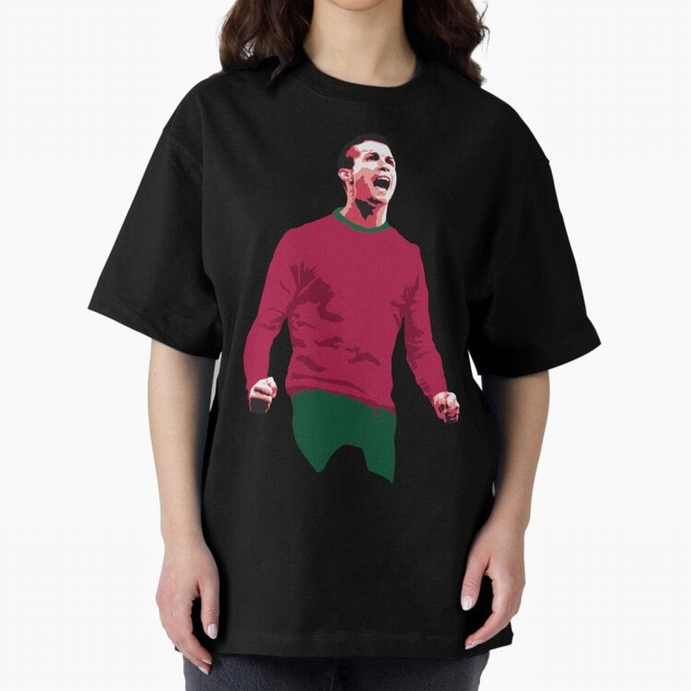 Ronaldo Oversized T-Shirt Celebrate Soccer Greatness during FIFA World Cup 2026 Group Stage Inspired by Cristiano Ronaldo, England, France and Netherlands Energy, Soccer Culture, Superstar Moments, National Team Dreams and Competitive Fire; Perfect