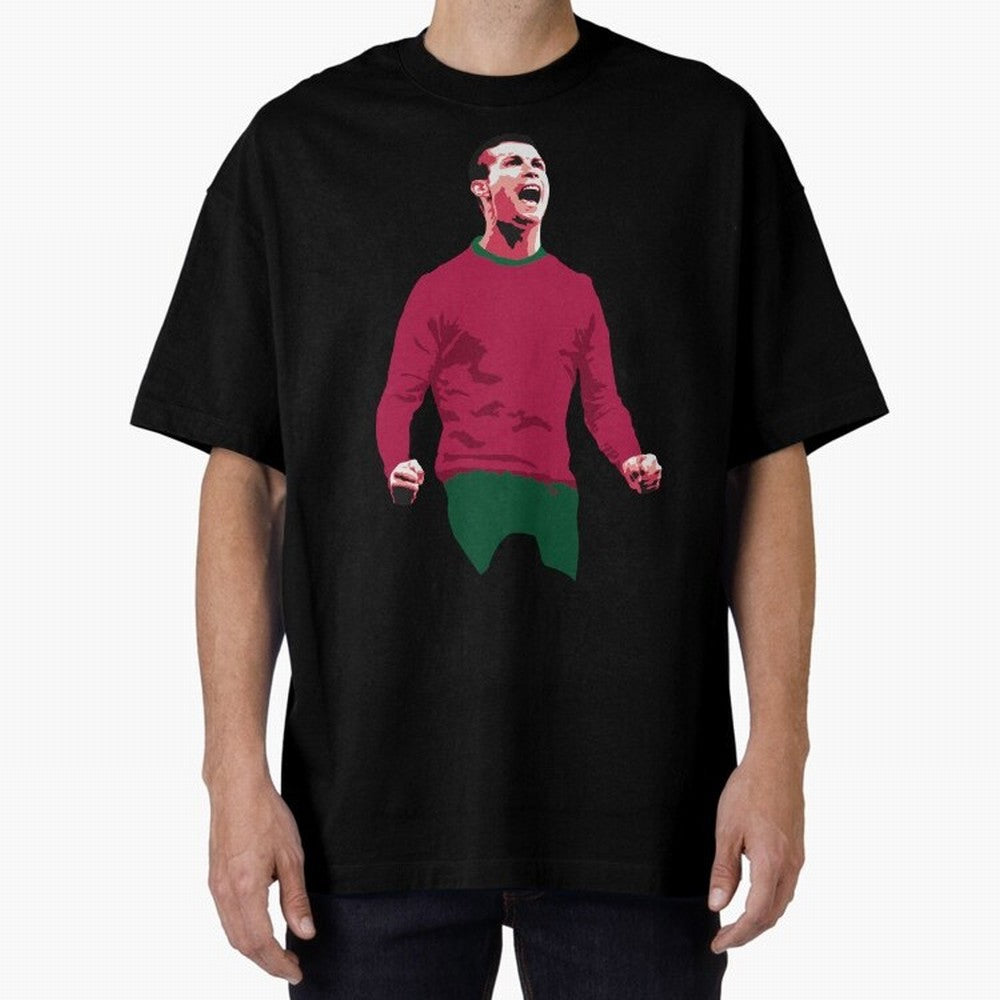 Ronaldo Oversized T-Shirt Celebrate Soccer Greatness during FIFA World Cup 2026 Group Stage Inspired by Cristiano Ronaldo, England, France and Netherlands Energy, Soccer Culture, Superstar Moments, National Team Dreams and Competitive Fire; Perfect