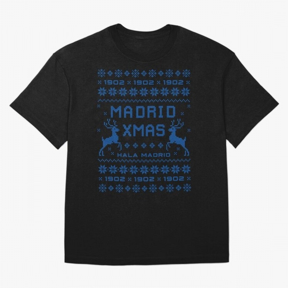 Real Madrid Christmas Oversized T-Shirt Celebrate Supporters United by FIFA World Cup 2026 Spirit, Celebrating Argentina, Cristiano Ronaldo, Haaland and CR7, Global Supporter Spirit, Legendary Goals, National Colors and Tournament Celebration;