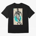 Futuristic Cristiano Ronaldo Illustration ¨C Cyber-Tech Football Art Oversized T-Shirt Support Iconic Players in the FIFA World Cup 2026 USA Canada Mexico Journey through Mbappe and Neymar Highlights, England and Germany Pride, Retro Football