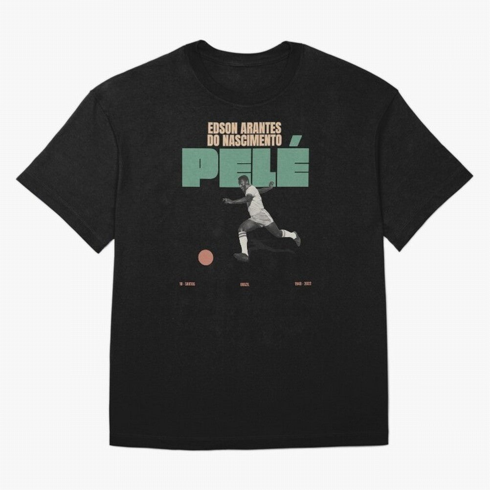Pele Minimalist Oversized T-Shirt Back the Journey through FIFA World Cup 2026 for Fans of Messi, Neymar and Mbappe and Germany, Bringing Tournament Hype, Historic Matchups, Family Viewing Parties and Global Sports Pride; Perfect for People Who