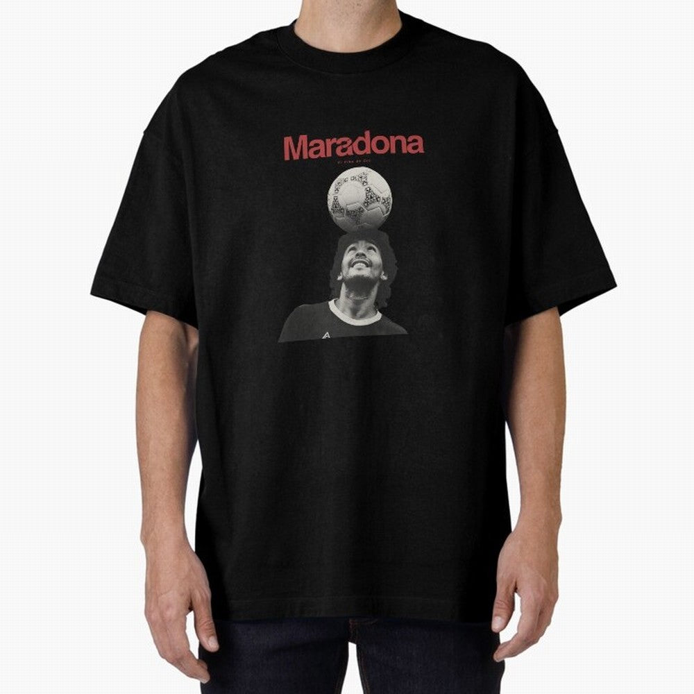 Diego Maradona Minimalist Oversized T-Shirt Support Iconic Players in Global Football Passion for FIFA World Cup 2026 USA Canada Mexico, with CR7, Brazil, Portugal and Argentina, Stadium Chants, National Pride, Trophy Dreams and Unforgettable