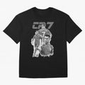 CR7 Cristiano Ronaldo illustration ink black white watercolour Oversized T-Shirt Fuel Your Fan Pride for FIFA World Cup 2026 USA Canada Mexico Featuring Mbappe and Neymar, Argentina Energy, Worldwide Fan Energy, Dramatic Goals, Stadium Lights and