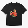CR7 Cristiano Ronaldo potrait a powerful moment artwork Oversized T-Shirt Celebrate Golden Goal Energy in Match Day Hype around FIFA World Cup 2026 USA Canada Mexico, Messi, England, France and Netherlands, Football History, Final Match Energy,