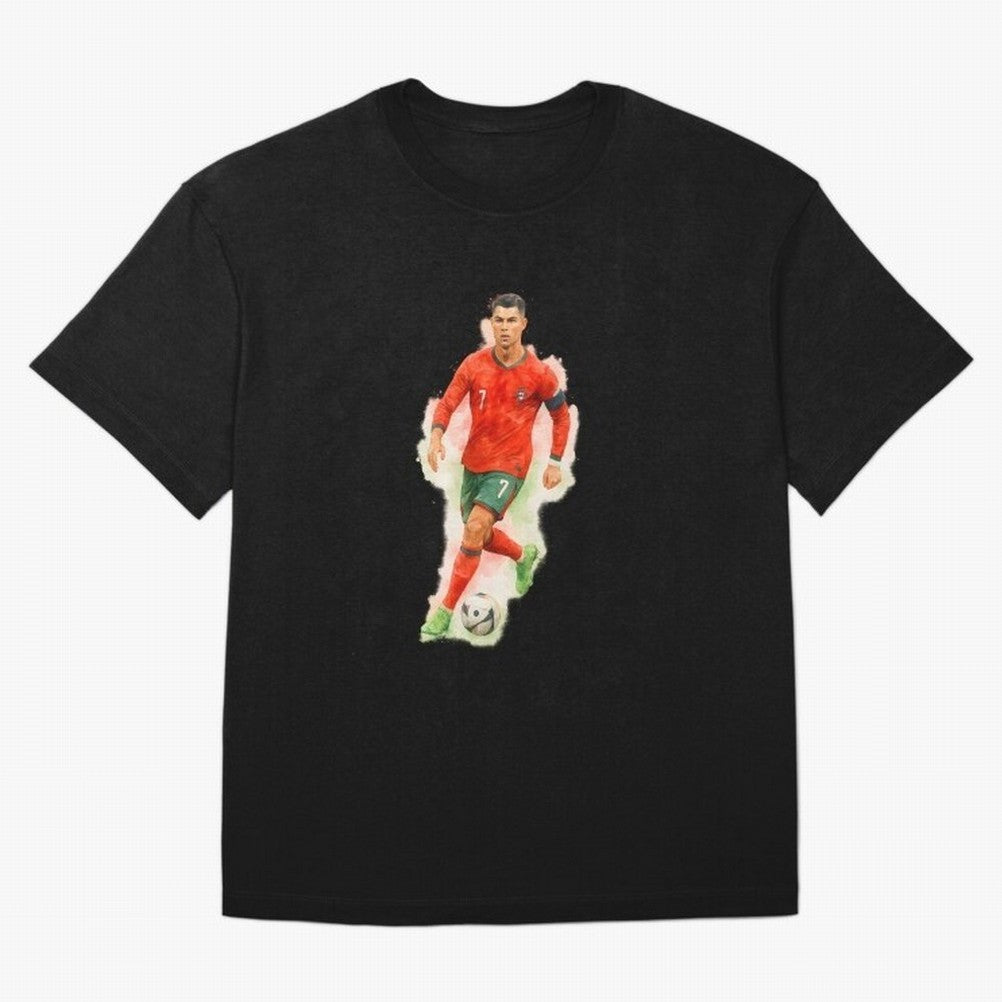 CR7 Cristiano Ronaldo a powerful moment artwork Oversized T-Shirt Treasure the FIFA World Cup 2026 USA Canada Mexico Journey through Messi, CR7 and Mbappe Highlights, Spain and Netherlands Pride, Champion Mindset, Group Stage Buzz, Knockout Tension