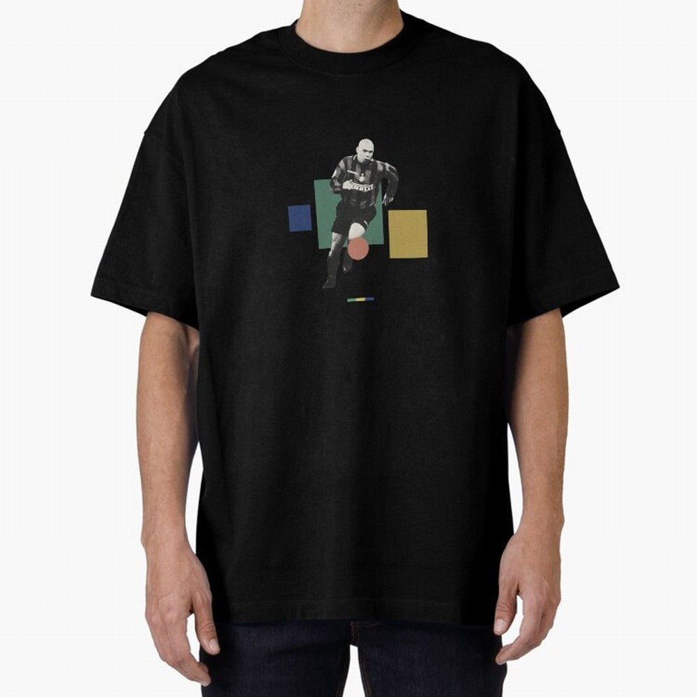 Ronaldo Nazario R9 Oversized T-Shirt Bring FIFA World Cup 2026 for Fans of Mbappe and Neymar and Spain, Bringing Tournament Hype, Historic Matchups, Family Viewing Parties and Global Sports Pride; Ideal for Passionate Fans Who Love Underdog