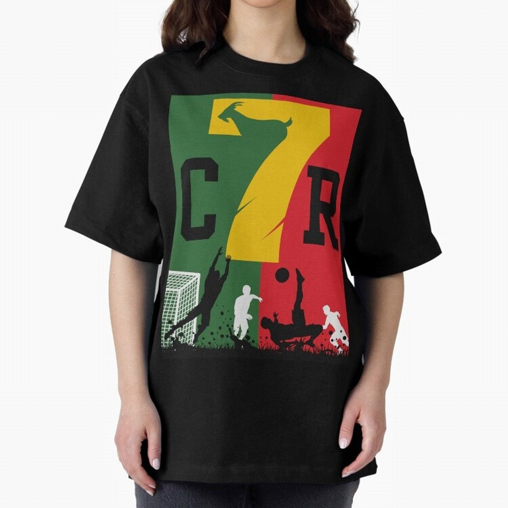 Portugal The Goat CR 7 World Cup 2026 Oversized T-Shirt Celebrate the Stars of the FIFA World Cup 2026 Group Stage Journey through Mbappe and Neymar Highlights, Argentina and Brazil Pride, Tournament Hype, Historic Matchups, Family Viewing Parties