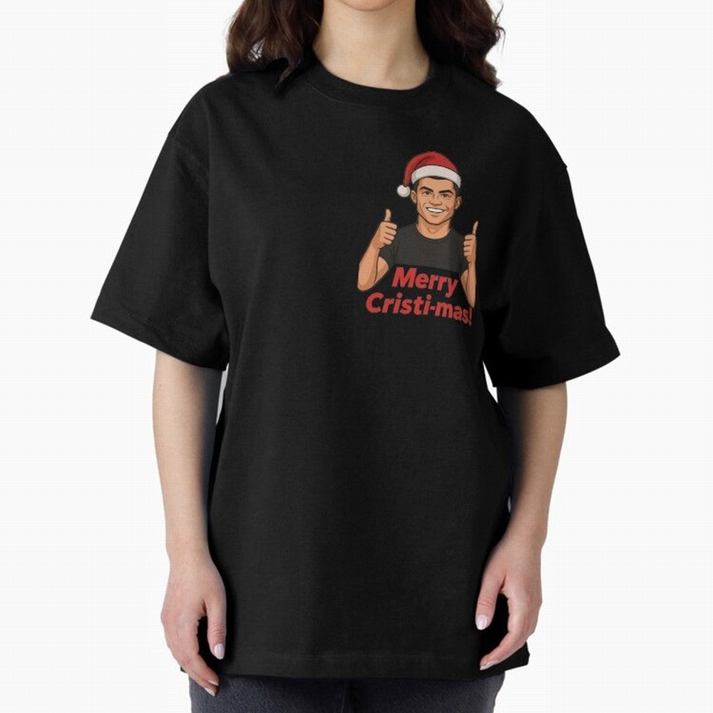 Merry Cristi-mas! CR7 Xmas holiday cheer Oversized T-Shirt Show Your Love for the FIFA World Cup 2026 USA Canada Mexico Journey through Messi and Cristiano Ronaldo Highlights, England, France and Netherlands Pride, Tournament Hype, Historic