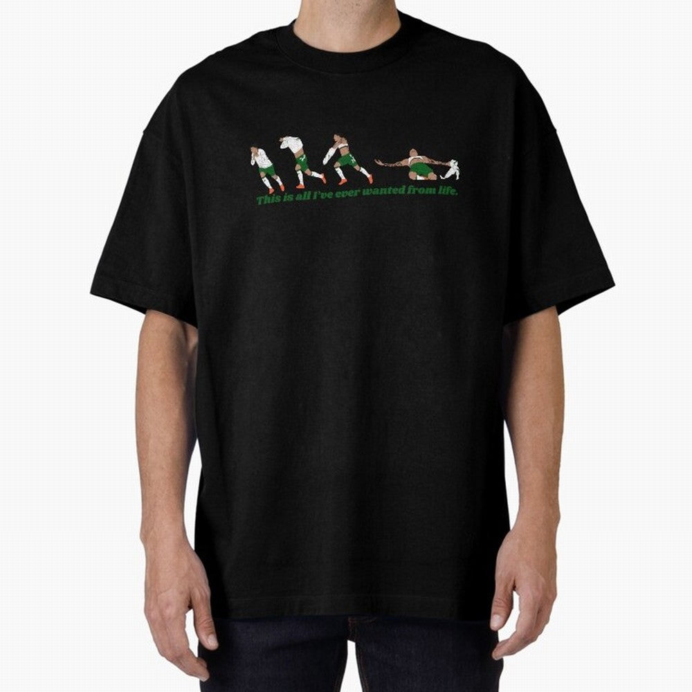 Troy Parrott Ireland Hat Trick Goal Celebration Minimalist Oversized T-Shirt Bring Trophy Dreams to FIFA World Cup 2026 Group Stage Spirit, Centered on Brazil, Portugal and Argentina, Haaland, Vintage Soccer Flavor, Modern Football Stars, National
