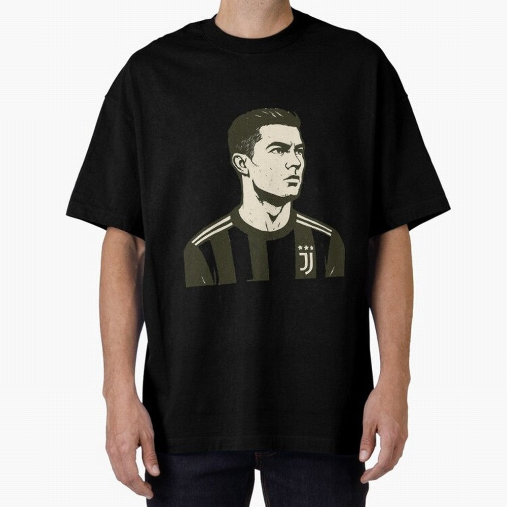 Cristiano Ronaldo Oversized T-Shirt Show Championship Spirit for FIFA World Cup 2026 for Fans of Cristiano Ronaldo, Haaland and CR7 and Argentina and Brazil, Bringing Soccer Culture, Superstar Moments, National Team Dreams and Competitive Fire;