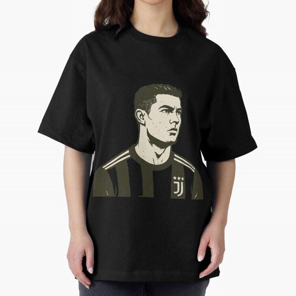 Cristiano Ronaldo Oversized T-Shirt Show Championship Spirit for FIFA World Cup 2026 for Fans of Cristiano Ronaldo, Haaland and CR7 and Argentina and Brazil, Bringing Soccer Culture, Superstar Moments, National Team Dreams and Competitive Fire;