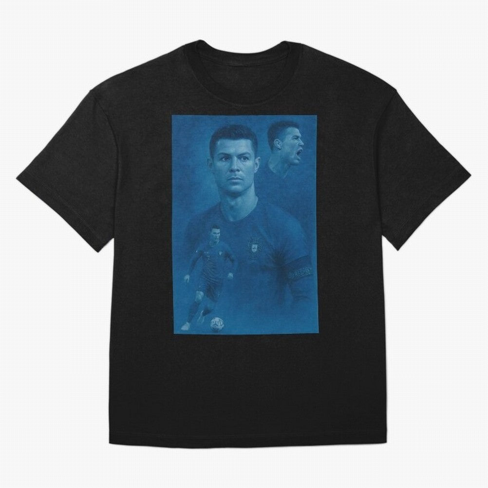 Blue Soccer Oversized T-Shirt Celebrate the Biggest Stage of FIFA World Cup 2026 Group Stage Built around Messi and Cristiano Ronaldo, Brazil Energy, Fan Favorite Moments, National Team Passion, Big Match Drama and Soccer History; Ideal for