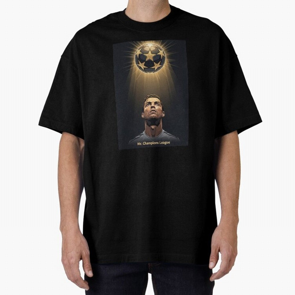 Ronaldo Madrid Oversized T-Shirt Stand with Global Football Passion for FIFA World Cup 2026 USA Canada Mexico, Capturing Messi, Spain and Netherlands, Soccer Culture, Superstar Moments, National Team Dreams and Competitive Fire; Made for Collectors