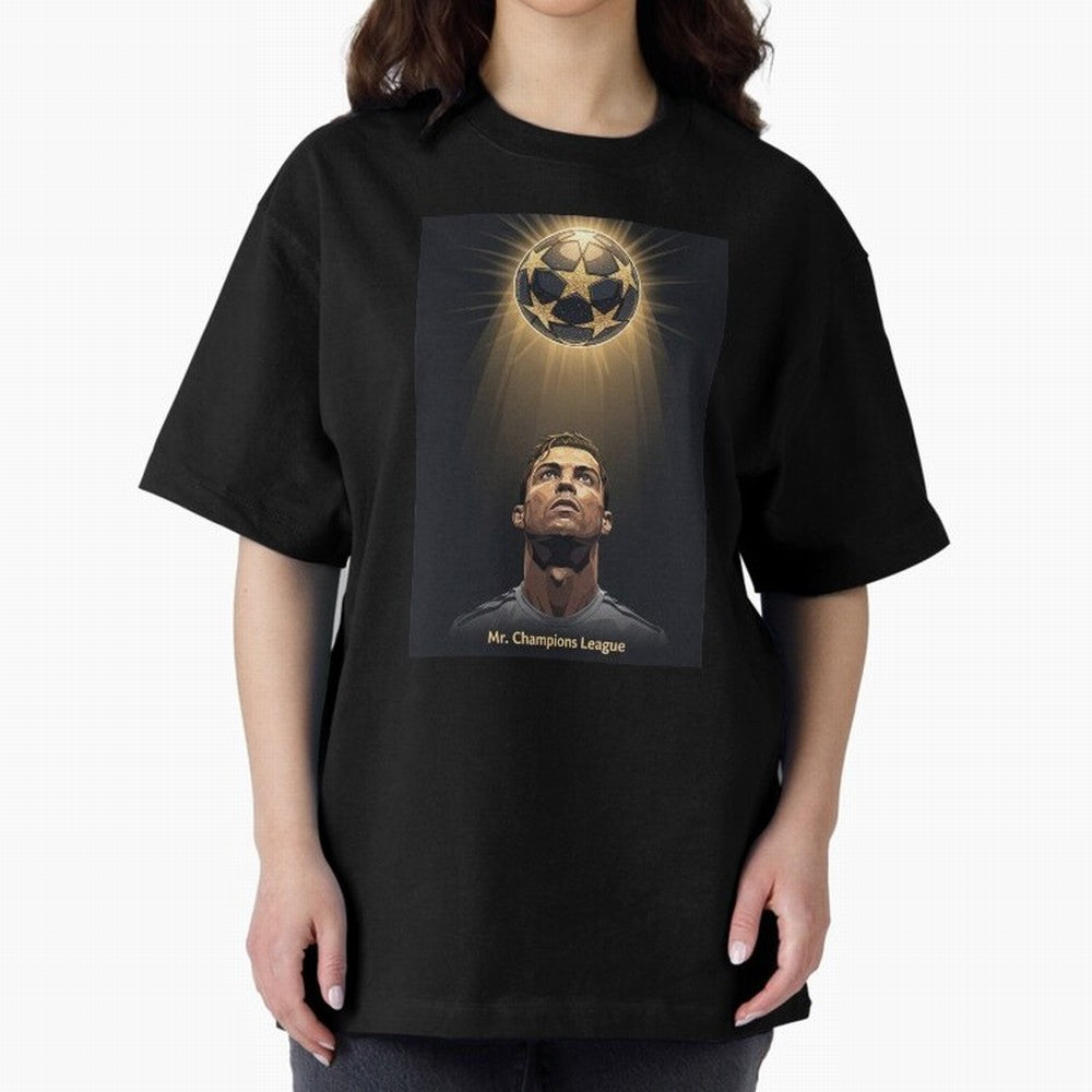 Ronaldo Madrid Oversized T-Shirt Stand with Global Football Passion for FIFA World Cup 2026 USA Canada Mexico, Capturing Messi, Spain and Netherlands, Soccer Culture, Superstar Moments, National Team Dreams and Competitive Fire; Made for Collectors
