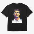 Cristiano Ronaldo Wpap Art Oversized T-Shirt Back Your Heroes with FIFA World Cup 2026 Group Stage Connected to Haaland, Brazil Energy, Soccer Culture, Superstar Moments, National Team Dreams and Competitive Fire; Ideal for Fans Who Follow Messi,