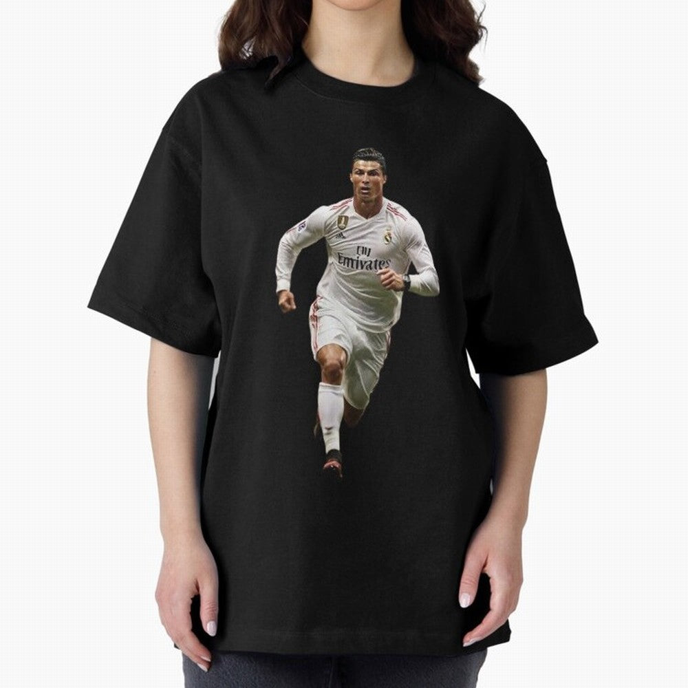 Cristiano Ronaldo runner Oversized T-Shirt Celebrate Fan Favorites in the FIFA World Cup 2026 Group Stage Journey through Haaland Highlights, Argentina, France and Brazil Pride, Sports Nostalgia, International Competition, Famous Players and
