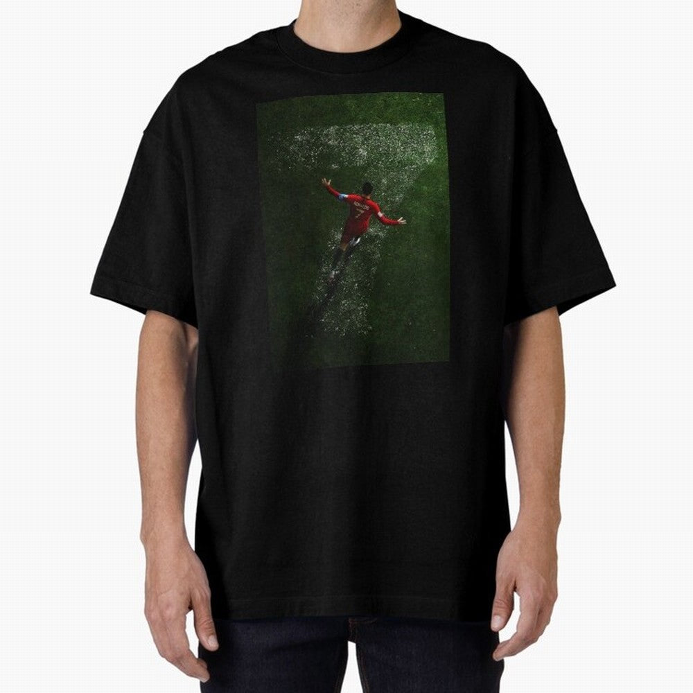 CR7 The G.O.A.T. Football Art - Cristiano Ronaldo Oversized T-Shirt Turn Up for the FIFA World Cup 2026 Journey through Neymar Highlights, Argentina, France and Brazil Pride, Fan Favorite Moments, National Team Passion, Big Match Drama and Soccer
