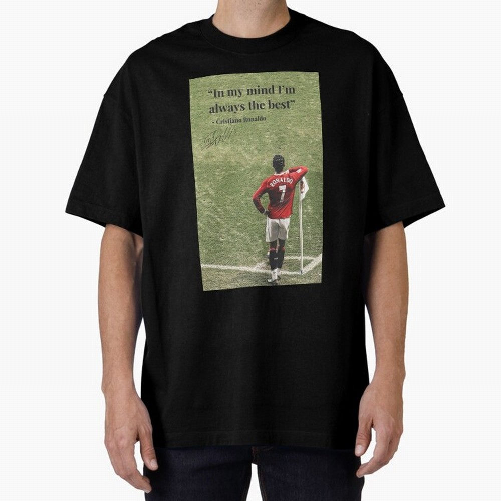 Cristiano Ronaldo Motivation Oversized T-Shirt Turn Football Passion into FIFA World Cup 2026 Spirit, Driven by England, Mbappe and Neymar, Soccer Culture, Superstar Moments, National Team Dreams and Competitive Fire; Perfect for People Who Love
