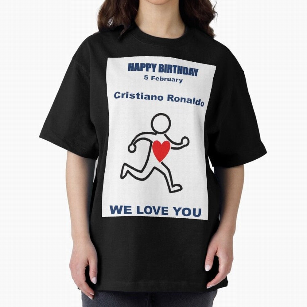 Tribute to Cristiano Ronaldo ¡ª 5 February Oversized T-Shirt Show Your Stadium Side during Match Day Hype around FIFA World Cup 2026 USA Canada Mexico, Mbappe, Germany, Goal Celebration Energy, Supporter Heritage, Football Icons and Worldwide