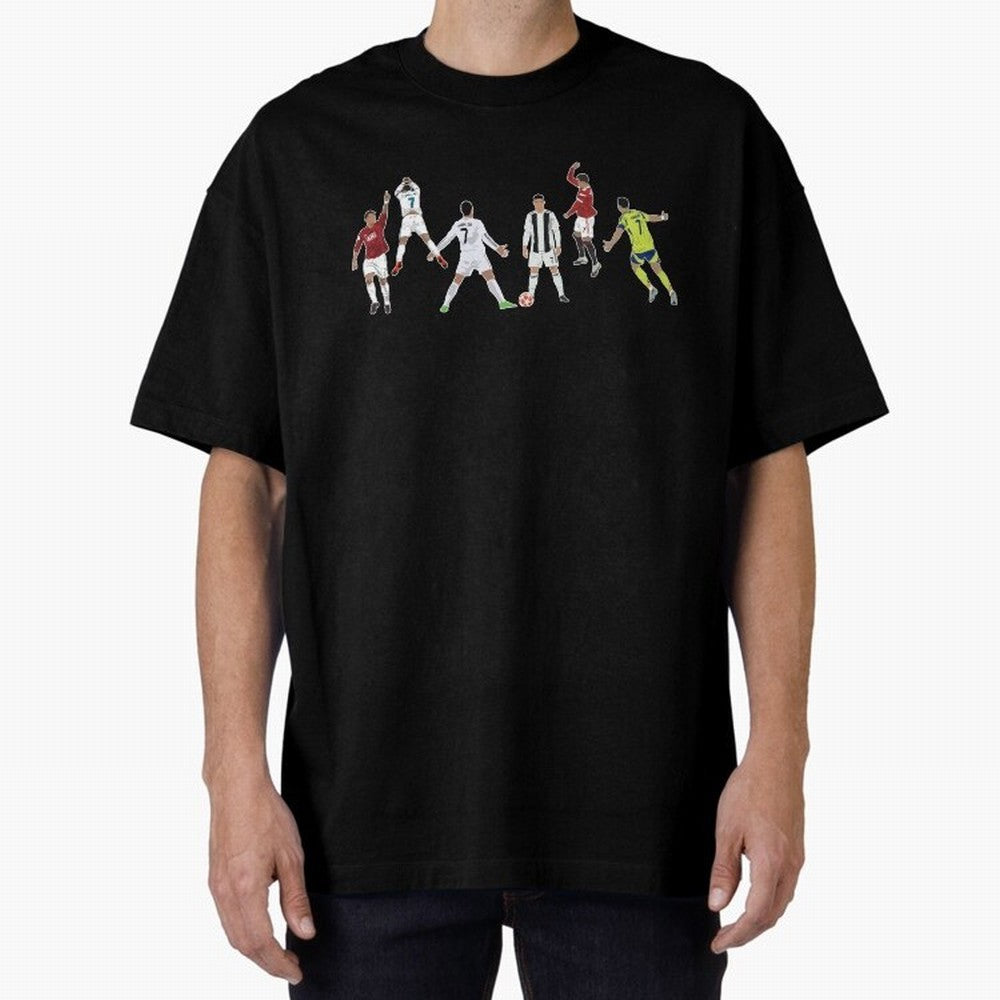 Ronaldo Forever Minimalist Career Goal Celebrations Oversized T-Shirt Follow FIFA World Cup 2026 Group Stage Spirit, Centered on Netherlands, Messi, CR7 and Mbappe, Supporter Pride, Iconic Celebrations, Legendary Names and Global Match Day Energy;