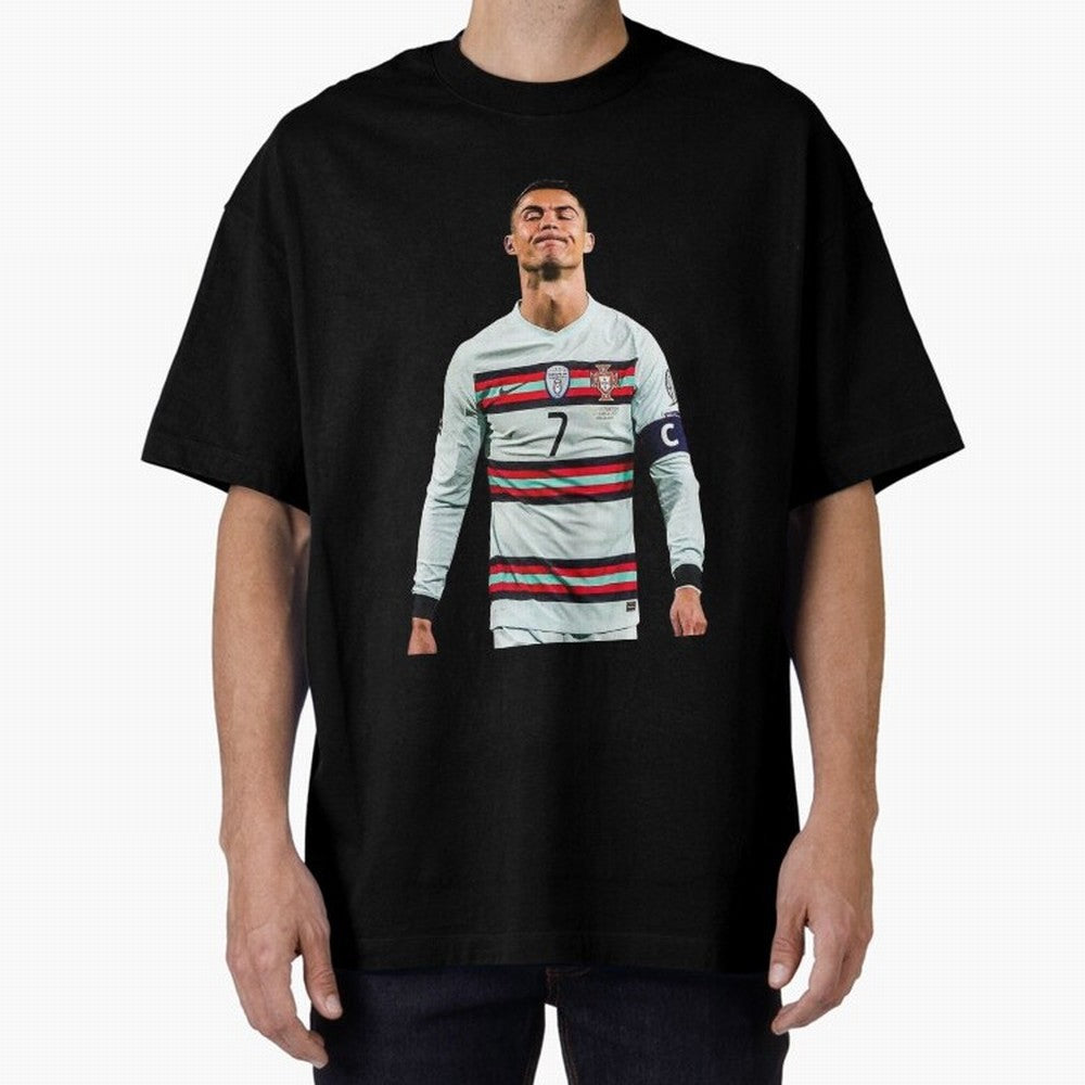 Cristiano Ronaldo Design Oversized T-Shirt Share Match Day Hype around FIFA World Cup 2026 USA Canada Mexico, Messi, Neymar and Mbappe, Argentina and Brazil, Sports Nostalgia, International Competition, Famous Players and Unforgettable Victories;
