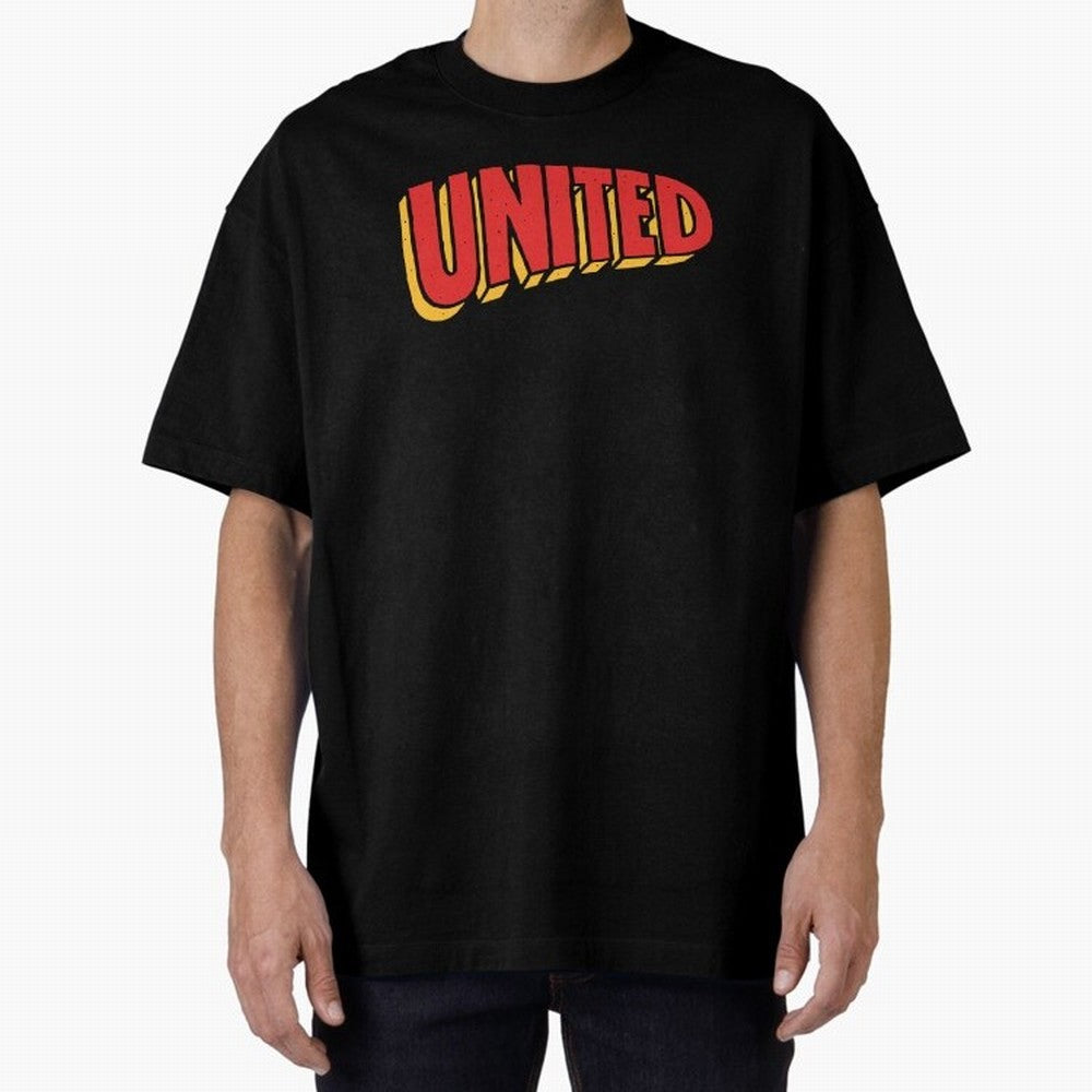 Manchester United Comic Style Oversized T-Shirt Bring Home FIFA World Cup 2026 USA Canada Mexico Spirit, Inspired by Brazil, Neymar, Stadium Chants, National Pride, Trophy Dreams and Unforgettable Football Memories; Made for Die Hard Supporters,