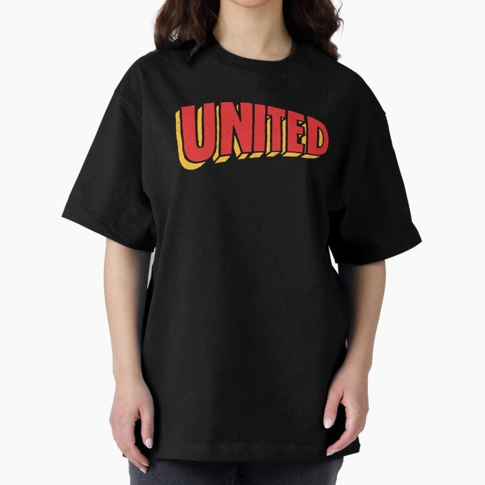 Manchester United Comic Style Oversized T-Shirt Bring Home FIFA World Cup 2026 USA Canada Mexico Spirit, Inspired by Brazil, Neymar, Stadium Chants, National Pride, Trophy Dreams and Unforgettable Football Memories; Made for Die Hard Supporters,
