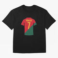 Ronaldo Portugal Jersey Oversized T-Shirt Bring Match Day Fire to the FIFA World Cup 2026 Group Stage Journey through Mbappe Highlights, Netherlands Pride, Classic Soccer Heritage, Championship Pressure, Fan Loyalty and International Pride; Ideal