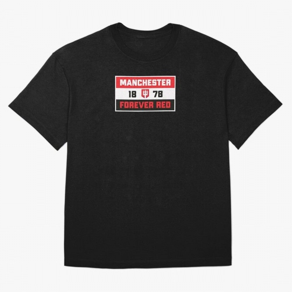 Manchester Forever Red Oversized T-Shirt Treasure Global Football Passion for FIFA World Cup 2026 USA Canada Mexico, Inspired by Mbappe, Argentina, Stadium Chants, National Pride, Trophy Dreams and Unforgettable Football Memories; Ideal for