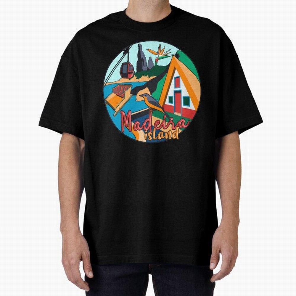 Madeira Island Oversized T-Shirt Join the Countdown to FIFA World Cup 2026 Spirit, Filled with Portugal, Spain and Germany, Neymar, Haaland and Cristiano Ronaldo, Tournament Hype, Historic Matchups, Family Viewing Parties and Global Sports Pride;