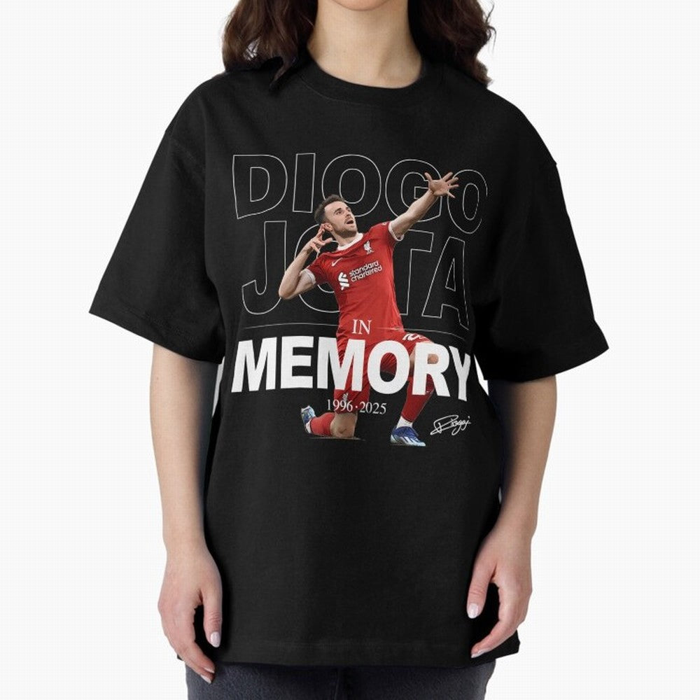 Diogo Jota In Memory Oversized T-Shirt Share FIFA World Cup 2026 Group Stage for Fans of Messi, Neymar and Mbappe and France, Bringing Championship Spirit, Famous Goals, Roaring Crowds and International Football Unity; Made for Die Hard Supporters,