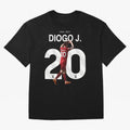 Diogo Jota Oversized T-Shirt Support Match Day Hype around FIFA World Cup 2026 Group Stage, Messi, CR7 and Mbappe, Netherlands, Classic Soccer Heritage, Championship Pressure, Fan Loyalty and International Pride; Perfect for Fans, Collectors,