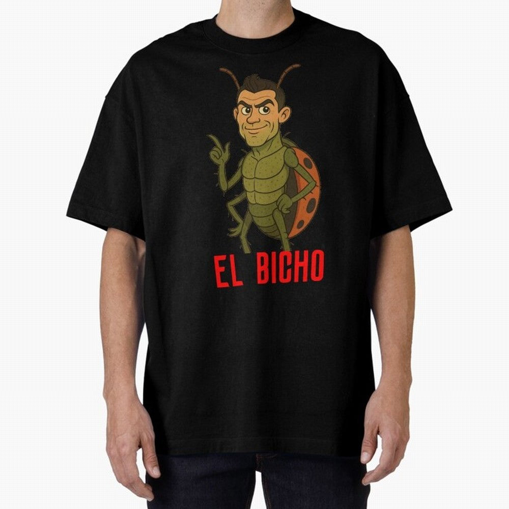 Ronaldo - El Bicho Oversized T-Shirt Bring Retro Soccer Energy to Global Football Passion for FIFA World Cup 2026 Group Stage, Driven by Messi and Cristiano Ronaldo, Argentina, France and Brazil, Goal Celebration Energy, Supporter Heritage,