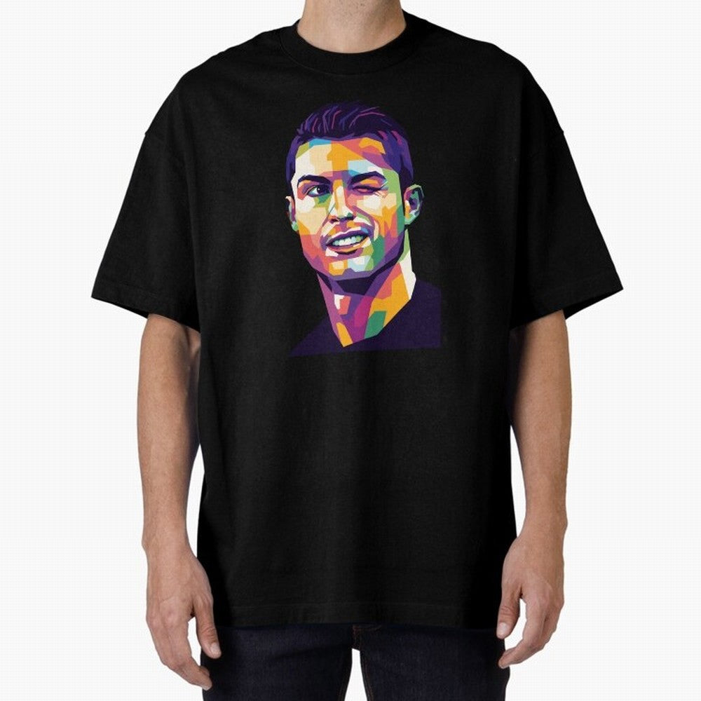 Cristiano Ronaldo Oversized T-Shirt Carry the Colors and Pride of Global Football Passion for FIFA World Cup 2026, with Messi, Spain and Netherlands, Tournament Hype, Historic Matchups, Family Viewing Parties and Global Sports Pride; Ideal for