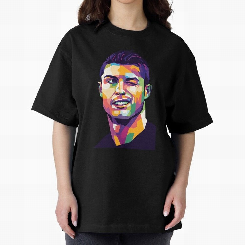 Cristiano Ronaldo Oversized T-Shirt Carry the Colors and Pride of Global Football Passion for FIFA World Cup 2026, with Messi, Spain and Netherlands, Tournament Hype, Historic Matchups, Family Viewing Parties and Global Sports Pride; Ideal for