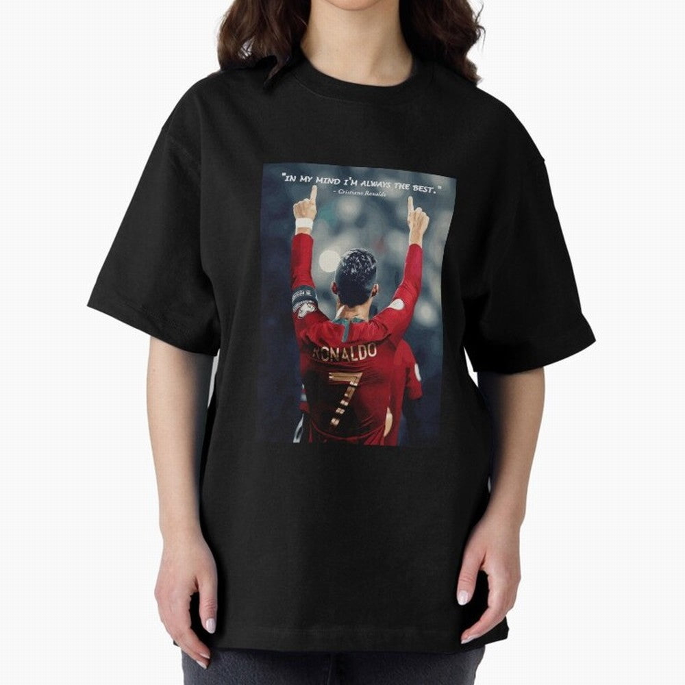 Cristiano Ronaldo Oversized T-Shirt Showcase FIFA World Cup 2026 Group Stage for Fans of Messi, CR7 and Mbappe and France and Portugal, Bringing Fan Favorite Moments, National Team Passion, Big Match Drama and Soccer History; Great for Supporters