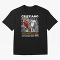 Cristiano Ronaldo Collage Oversized T-Shirt Celebrate Rivalries and Pride in FIFA World Cup 2026 Spirit, Connected to England and Germany, Messi, Global Supporter Spirit, Legendary Goals, National Colors and Tournament Celebration; Made for