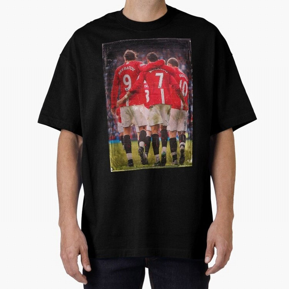 Ronaldo Berbatov Rooney Oversized T-Shirt Stand with Match Day Hype around FIFA World Cup 2026, Messi, Portugal, Spain and Germany, Stadium Memories, Football Loyalty, International Chants and Championship Tradition; Created for Match Day Parties,