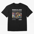 Cristiano Ronaldo CR7 Collage Oversized T-Shirt Join the Global Buzz around Match Day Hype around FIFA World Cup 2026 Group Stage, Cristiano Ronaldo, Spain, Classic Soccer Heritage, Championship Pressure, Fan Loyalty and International Pride; Made
