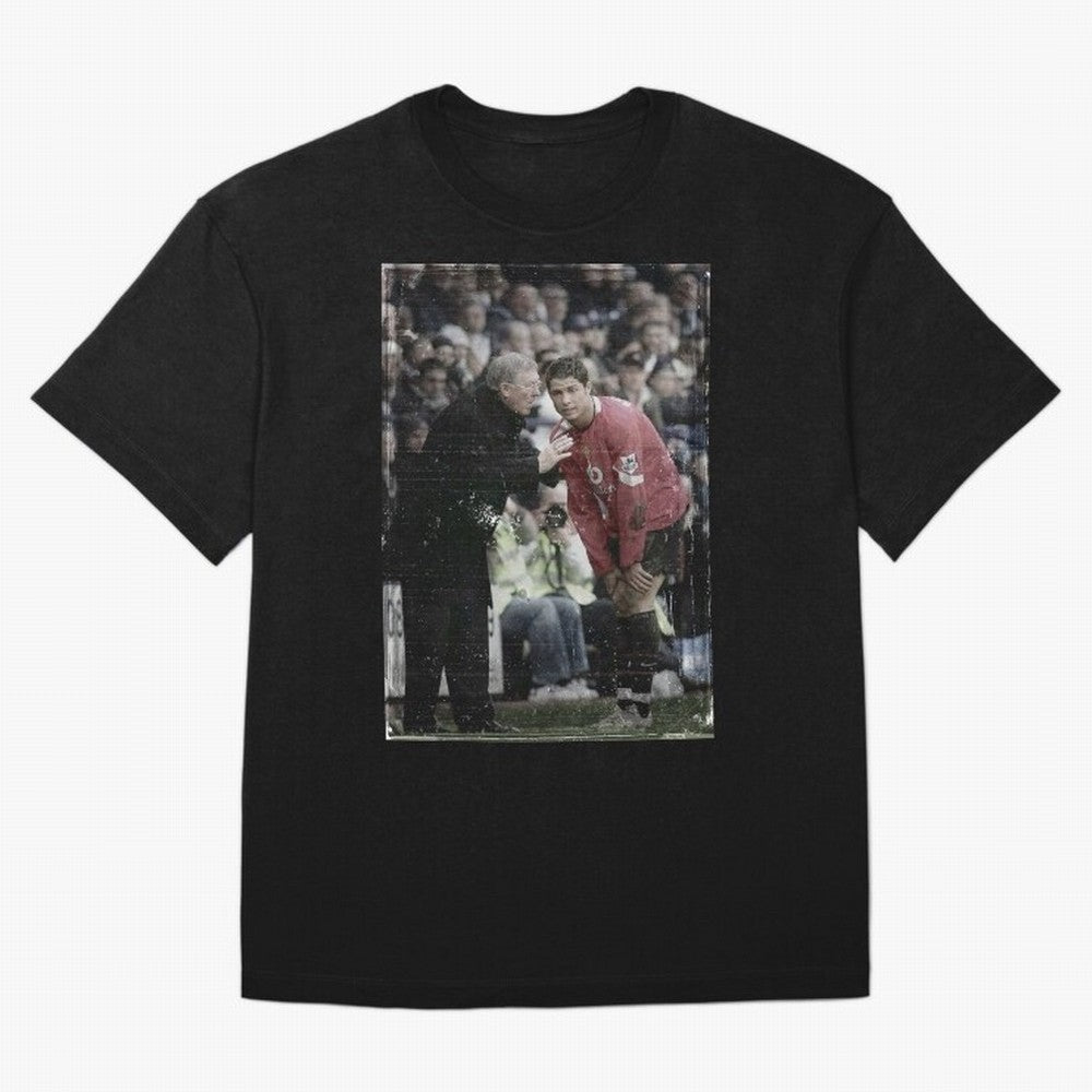 Sir Alex Ferguson and Cristiano Ronaldo Oversized T-Shirt Show Up for the Glory of the FIFA World Cup 2026 Group Stage Journey through Haaland and Mbappe Highlights, Argentina, France and Brazil Pride, Supporter Pride, Iconic Celebrations,