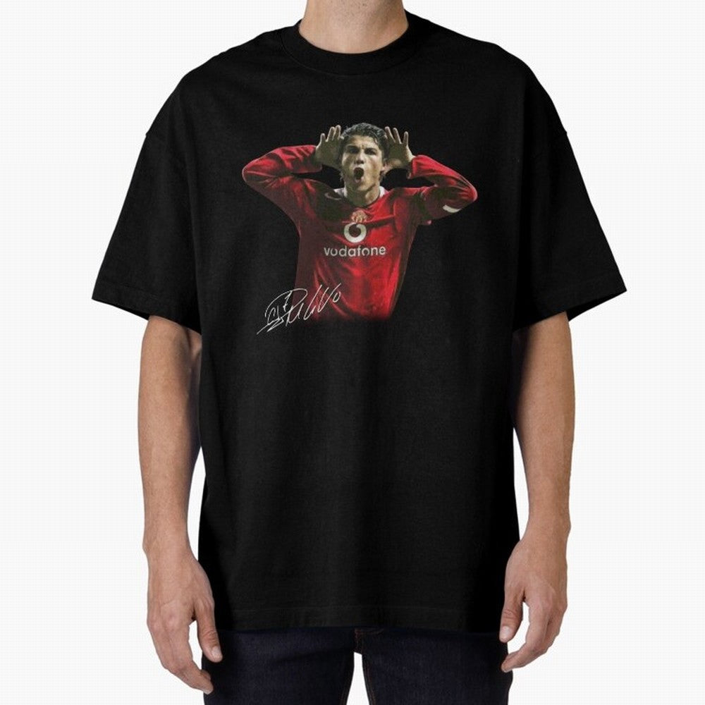 Cristiano Ronaldo T-Shirt Young Manchester Ronaldo - Celebration Oversized T-Shirt Stand Proud for FIFA World Cup 2026 USA Canada Mexico Spirit, Filled with Germany, Mbappe and Neymar, Stadium Chants, National Pride, Trophy Dreams and Unforgettable