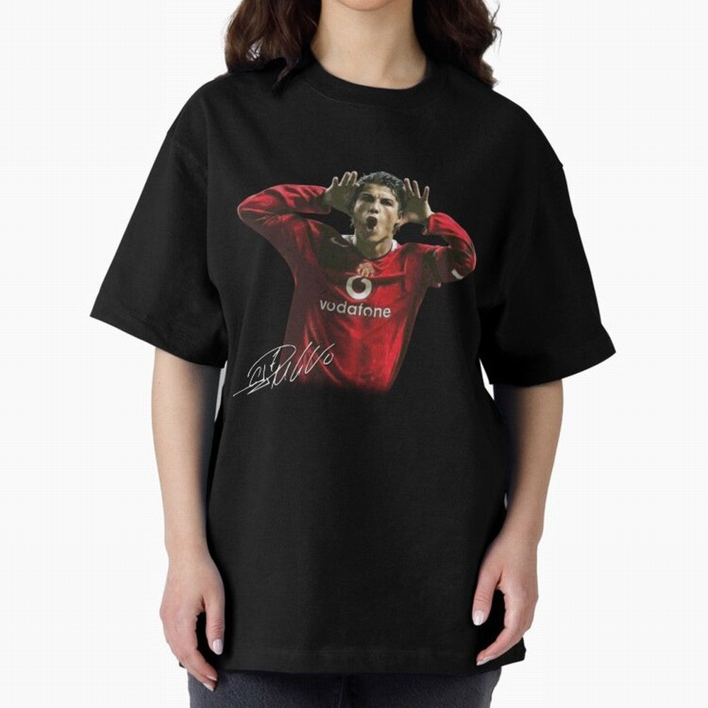 Cristiano Ronaldo T-Shirt Young Manchester Ronaldo - Celebration Oversized T-Shirt Stand Proud for FIFA World Cup 2026 USA Canada Mexico Spirit, Filled with Germany, Mbappe and Neymar, Stadium Chants, National Pride, Trophy Dreams and Unforgettable